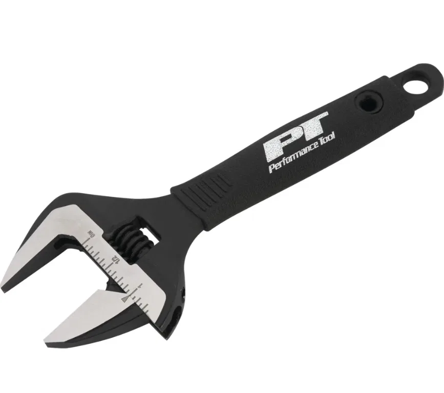W30621 – PERFORM TOOL Adjustable Wrench, 6-1/2 Inch Length 1-3/8 Inch Jaw Opening Phosphate Black/ Polished Heads Chr...